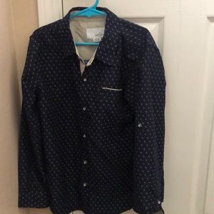 Navy blue button up